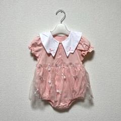 ベビー服 半袖ロンパース 80cm ワンピース風 韓国子供服