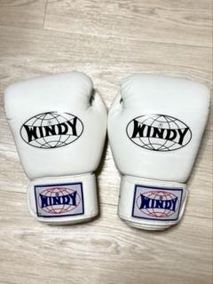 windyグローブ　白　8オンス WINDY（ウィンディ）ボクシンググローブ 8oz 本革・ホワイト