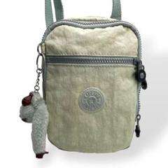 美品　Kipling キプリング　ショルダーバッグ　ナイロン　水色　斜めがけ