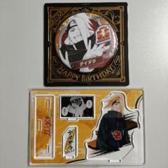 NARUTO ナルト デイダラ バースデー缶バッジ 名場面ジオラマフィギュア