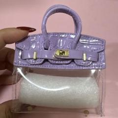①ラベンダー ミニチュアバッグチャーム - メルカリ