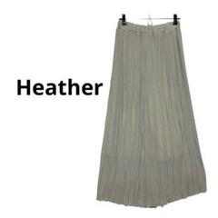【新品】Heather ヘザー プリーツワイドパンツ F グレー