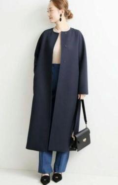 【美品】VERMEIL par iena トリプルクロスノーカラーコート38 トリプルクロスノーカラーコート◇（ノーカラーコート