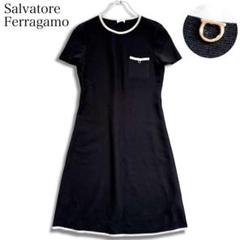 近年モデル Ferragamo フェラガモ ニットワンピース ガンチーニ 配色