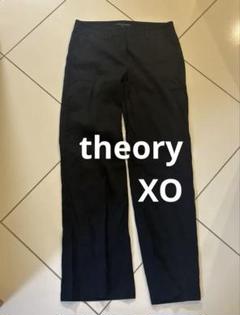 theory 黒 リネン混 ストレートパンツ XO 夏用 美品のサムネイル