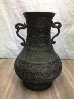 中国 古い 唐金 銅製 花瓶