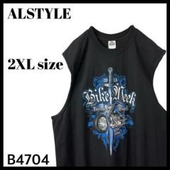 古着 バイクウィーク 2013年 両面プリント タンクトップ 黒 メンズ XXL