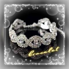 レディース ブレスレット シルバー 眩い輝き ゴージャス パーティー 結婚式