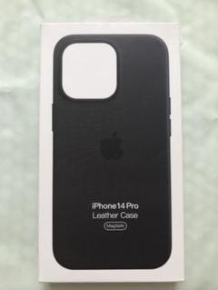 iPhone14 Pro レザーケース純正品ミッドナイト未使用美品 - メルカリ