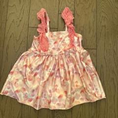 ベビー水着 90フリル付き 花柄