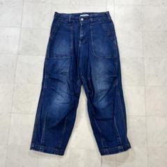 SOMETHING. サムシング　ダークブルー ワイドパンツ