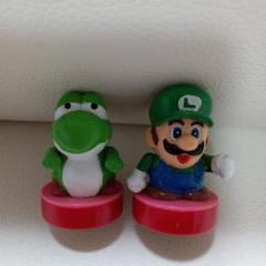 当時物　スーパーマリオヨッシーアイランドミニ フィギュア スタンプ 9個まとめ 当時物 スーパーマリオヨッシーアイランドミニ フィギュア
