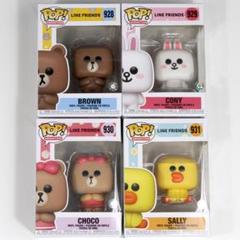 店内商品がすべてレジにて半額！！ LINE FRIENDS ラインフレンズ 4個セット FUNKO ファンコポップ その他