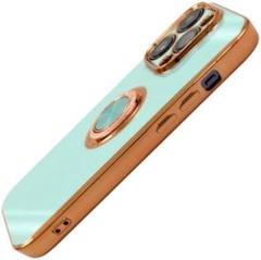 iphoneXRケース TPUリング付き ライトグリーン