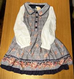 【新品タグ付き】LIZ LISA グレンチェックローズワンピース NAVY