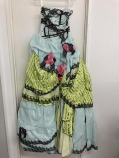 ドレス　ブライダル　プリンセス　結婚式ウエディング　グリーン色ー7T 081 ドレス ブライダル プリンセス 結婚式ウエディング グリーン色ー