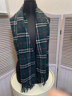 希少　水色カラー　Burberry London カシミヤ100% マフラー バーバリーロンドン マフラー ノバチェック カシミヤ100% ブルー