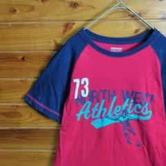 半袖Tシャツ　ラグラン袖　赤　紺　キッズ　150サイズ　男女兼用　大人サイズSⅯ