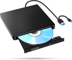CD DVDドライブ 外付け USB3.0 Type-C 両用ケーブル 外付け