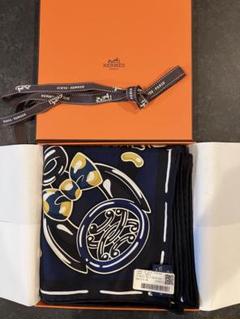 春新作の 新品未使用 Hermès カレ70キャンディ・リブリス ネイビー 箱 小物