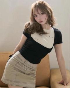 新品未使用　Mary tops set 半袖トップスのみ　ANDMARY ANDMARY】Mary tops set