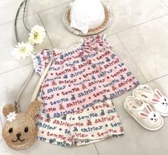 シャーリーテンプル♡ロゴ総柄♡おすわりうさくま♡楽ちんカットソーセット♡100♡