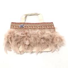 サハバイエリー　saha by  ellieeフェザーカゴバック カゴGelato Panier【Pink Fizz】 | BAG・Accessory,カゴバッグ