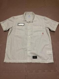 WTAPS ストライプ ワークシャツ 半袖 WTAPS Shirt BD 04 / SS / COTTON. BROADCLOTH. TEXTILE