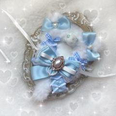即日発送 ぬい服 10cm ねこ にじぱぺっと 水色