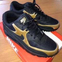 NIKE AIR MAX 90 black gold