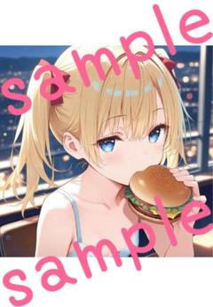 ☆535写真　ブロマイド　カード　2次元　アニメイラスト　美少女　水着　下着☆