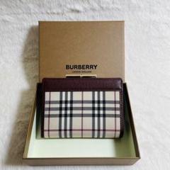 新品未使用　希少　Burberry がま口　財布　ボルドー　おしゃれ　セレブ 新品未使用 希少 Burberry がま口 財布 ボルドー おしゃれ