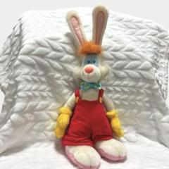 レア 80年代 ロジャーラビット ぬいぐるみ ディズニー ビンテージ ロジャー・ラビット ヴィンテージ ぬいぐるみ 全長約50cm