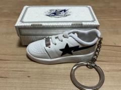 レザー ブラウン APEHEAD キーホルダー BAPE☆新品・未使用 A BATHING APE(アベイシングエイプ) 00's APE face leather