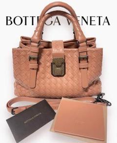 Bottega Veneta ミニ ローマ トートバッグ ピンクベージュ Bottega Veneta ミニ ローマ トートバッグ ピンクベージュ