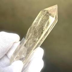 【天然水晶】透明感抜群 クラック入り 水晶六角柱 浄化 開運 癒し 置物.