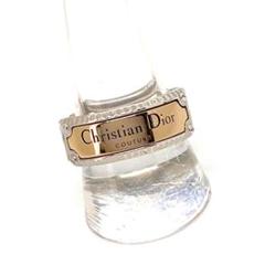 美品✨ クリスチャンディオール チェーンリング ロゴプレート 20号 クチュール