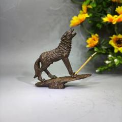 銅細工 狼 装飾 置物 香挿 工芸品 香炉 装飾品 美術品 - メルカリ