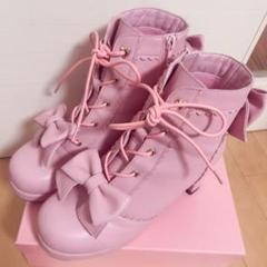 Angelic Pretty レースアップ Girly ブーツ ピンク