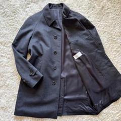 【美品✨】五大陸 ステンカラーコート カシミヤ100% ロング 黒 ロング丈 L 美品✨】五大陸 ステンカラーコート カシミヤ100% ロング 黒