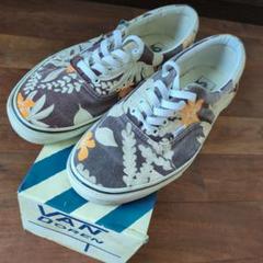 VANS Authentic 10.5 US ブラウン/フラワーパターン
