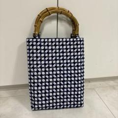 紗綾形　バンブー　手提げ バンブー手提げ【縦型新小サイズ｜間道縞No.03】祭用品専門店