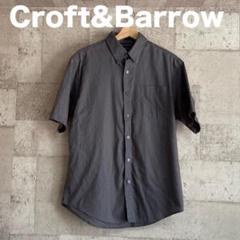 【古着】Croft & Barrow 半袖シャツ M チャコールグレー