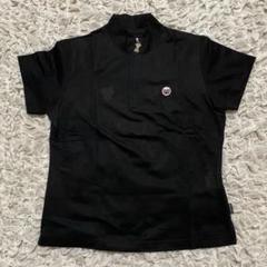 MU SPORTS ブラックシャツ レディース ゴルフウェア ハーフ