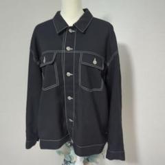 WEGO ノーカラージャケット 黒