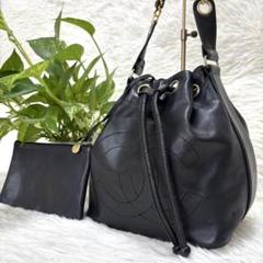 【美品・鑑定済み】シャネル　ショルダーバッグ　巾着　ビコローレ　ココマーク