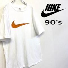 【美品 90's NIKE デカロゴ Tシャツ】