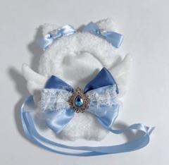 ぬい服 着ぐるみ ちびぐるみ 11cm ねこ 水色 ブルー