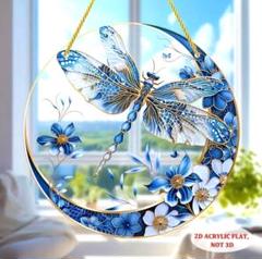 おばこ丸ページ✩.* SWAROVSKI 50㎜ブルーABサンキャッチャー お部屋サンキャッチャー：おさんぽネコさん◇連結部分は