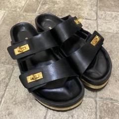 PIPPICHIC ピッピシック JEWERLY 黒 レザー フラットシューズ PIPPICHIC｜ピッピシックのフラットシューズ（フラットシューズ
